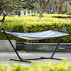 Swinging Hammock with Steel Stand Frame Garden Camping Outdoor Patio Blue UK
