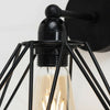 Metal Wall Light Fitting Industrial Caged Design LED Bulb Living Room Light