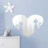 Walplus Heart Shape Cats Mirror Wall Sticker Art Decal Home Decorations