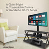 TV Stand Modern Glass Unit up to 65" inch HD LCD LED Curved TVs W/ Glass Shelves