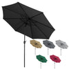 3M Outdoor Garden Parasol Patio Beach Sun Shade Round Umbrella Canopy Crank Tilt