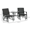 Double Glider Companion Rocking Chairs Loveseat Garden Table