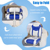 Set of 2 High Back Boat Seat Folding Fishing Boat Chair W/ Long Fixation Strap