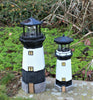 SOLAR POWERED LIGHTHOUSE ROTATING LED GARDEN LIGHT HOUSE DECOR