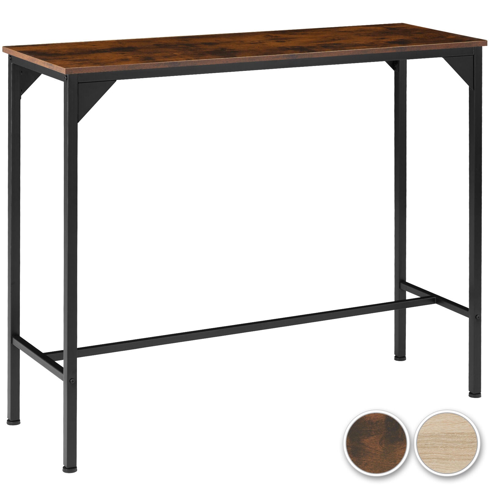 Dining table, bar table metal frame, rectangular industrial design ...