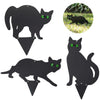 3x Metal Scare Black Cats Garden Pest Control Scarer Repeller Cats Deterrent Fox