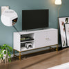 TV Cabinet Wooden TV Stand TV Console White Media Unit with Shelves and Doors