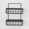 Metal Wire Shelf Basket Wall Mounted Storage Unit Kitchen Bathroom Floating Rack