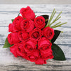 18 Heads Silk Rose Artificial Fake Flower Bouquet Bride Wedding Party Home Decor