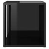 High Gloss Black Coffee Table Side End Tables Living Room Furniture 33x33x34.5cm