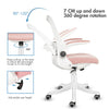Office Game Chair Adjustable Swivel Mid-Back Computer Desk Chair Padded Armrest