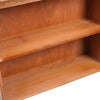 Wooden Storage Cabinet Cosmetic Case Brown Display Shelf Cupboard Glass Door Box