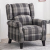 Manual Recliner Armchair PU/Velvet Sofa Reclining Chair with Adjustable Footrest