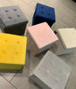 Luxurious Foldable Small Brushed Velvet Storage Box Seat Ottoman