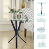 Sofa Side Table Glass Coffee Snack Coffee Desk Laptop Stand End for Living Room