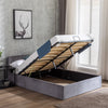 Ottoman Storage Bed Gas Lift Up 4ft6 Double Size Fabric Bed Frame No Mattress