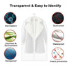 6 Pack Set Clear Polythene Garment Covers Suit Dress Coat Dust Protector Zip Bag