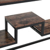 Rustic Wood Console Table With Storage Shelf Bookcase Industrial Style Furniture