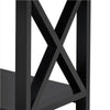 Black Bedside Table Cabinet with Drawer Shelf, Wooden End Table Storage Cabinet