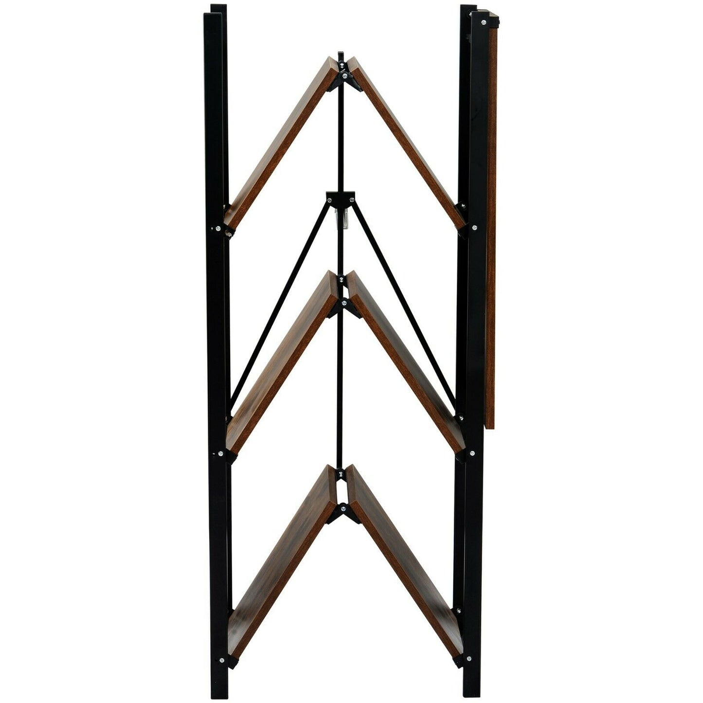 4-Tier Foldable Bookcase Ladder Shelf Bookshelf Plant and Flower Stand Storage