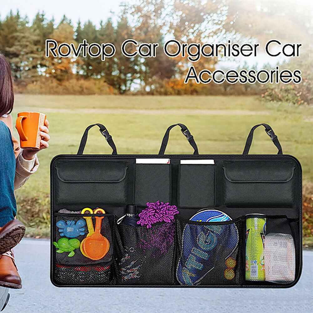 Car Boot Organiser Tidy With Thermal Pockets - Back Seat Storage Bag Hanging Pouch (UK Seller)
