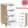 5 Drawer Wooden Bedroom Bedside Cabinet Furniture Storage Nightstand Side Table