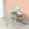 Computer Desk with 2-Tier Storage Shelves Home Office Study Table Workstation