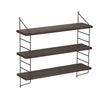 Industrial 3-Tier Shelving Wall Mounted Rustic Hanging Floating Wood Book Shelf