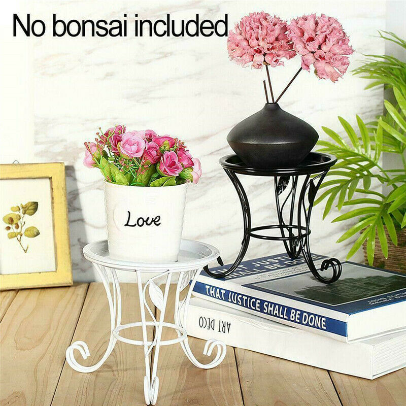 Metal Plant Pot Stand Flower Display Shelf Garden Patio Indoor Outdoor