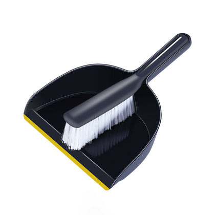 Black Brush Set DUST PAN Soft Bristles Brush And Quality Strong Dustpan