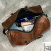 Mens PU Leather Duffle Weekend Bag Gym Sports Travel Luggage Handbag Holdall