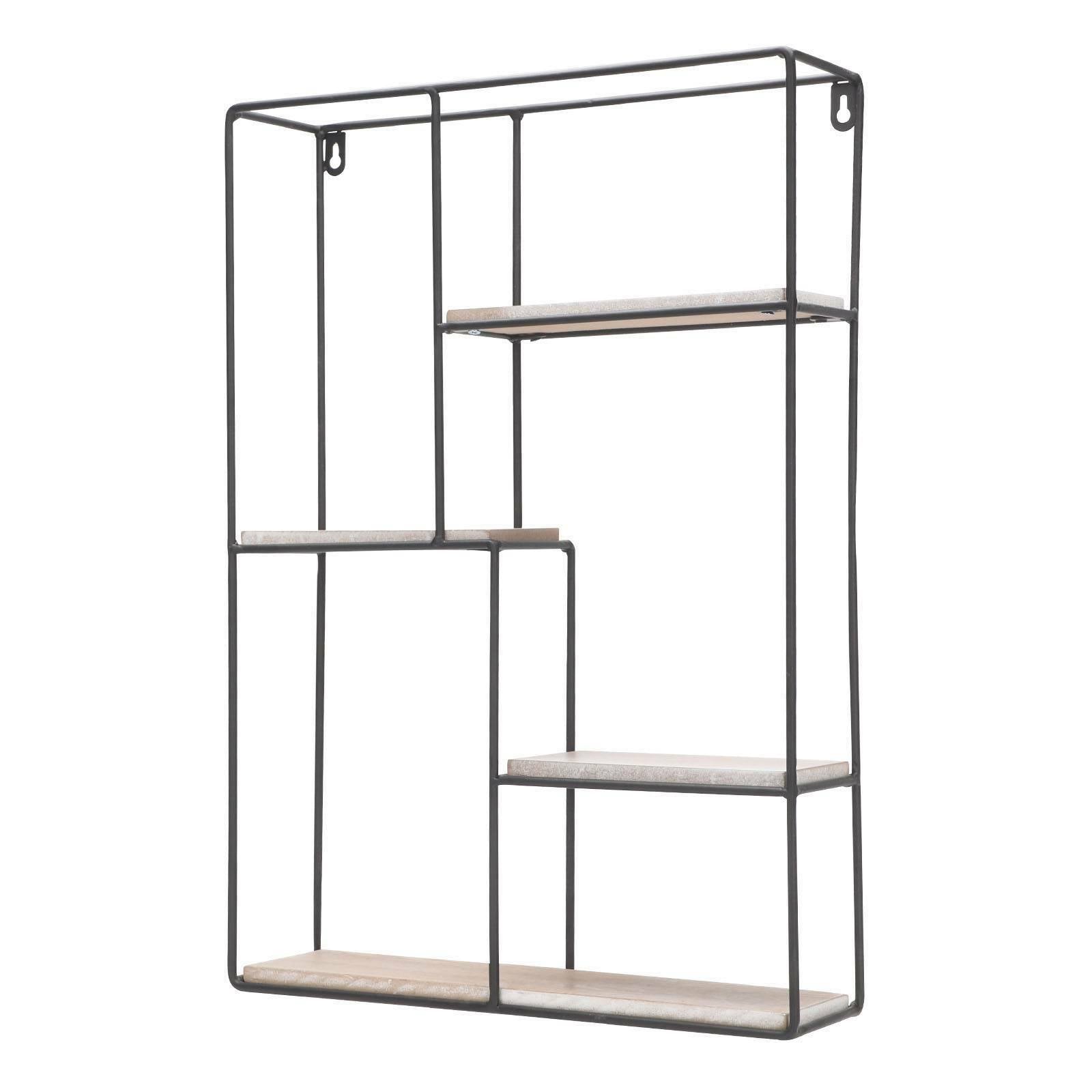 Modern Metal Wire Wall Shelf Storage Home Office Decor Floating Flower Shelve