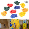 10X Rock Climbing Holds Wall Stones In/Outdoor Kids Playground With Fixing Set