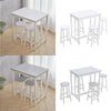 Pine Wood Dining Set in Table+ 4 Chairs Stools Grey/White Kitchen Home Furniture
