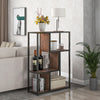 3 Tier Bookshelf S Shape Free Standing Shelving Storage Semi-open Display Rack