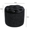 Vanity Crushed Velvet Footstool Chair Diamond Dressing Table Pouffe Stool Seat