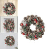 Christmas Wreath Hanging Decor Xmas Party Snow Door Wall Garland Ornament Decor