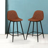 2 x Vintage Bar Stools Breakfast Chairs Dining Chair High Legs Kitchen Padded