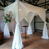 10ft Heavy Duty Wedding Ceremony Canopy Chuppah Backdrop Stand Kit Height Adjust