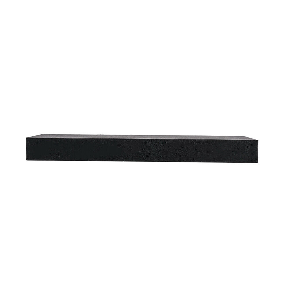 Black 3 x Floating Wall Shelf Wooden Shelves Wall Storage 80cm -