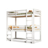 Triple Bunk Beds High Sleeper Kids Children Pine Wooden Bed Frame With Stairs