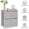 Fabric Chest of Drawers Cabinet Small Nightstand Storage Unit Bedside Table Grey