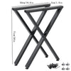 Set of 2 Industrial Metal Steel Legs Table Desk Bench X Cross Frame Legs 71cm