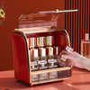Makeup Case Plastic Perfume Skin Care Storage Box Desktop Container w/ Clear Lid