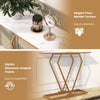 Modern Console Table Faux Marble Narrow Entryway Hallway Table Accent Desk 100cm