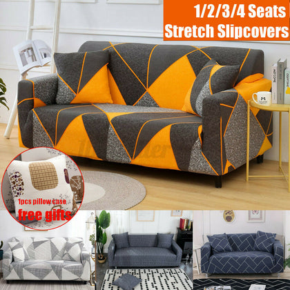 1/2/3/4 Seater Sofa Covers Slipcover Elastic Stretch Settee Protector Couch UK