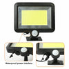 100 LED Solar Powered PIR Motion Sensor Garden Wall Light Security Flood Lights