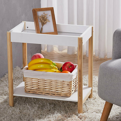 Bedside Table Drawer Cabinet Small Side End Table Nightstand Storage Organizer