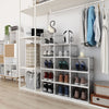 Mondeer 12 PCS Shoe Cabinet Stackable Shoe Storage Organiser Size UK 11 White
