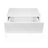 Bedside Table Floating Nightstand Wall-Mounted Shelf with Drawer White Wooden